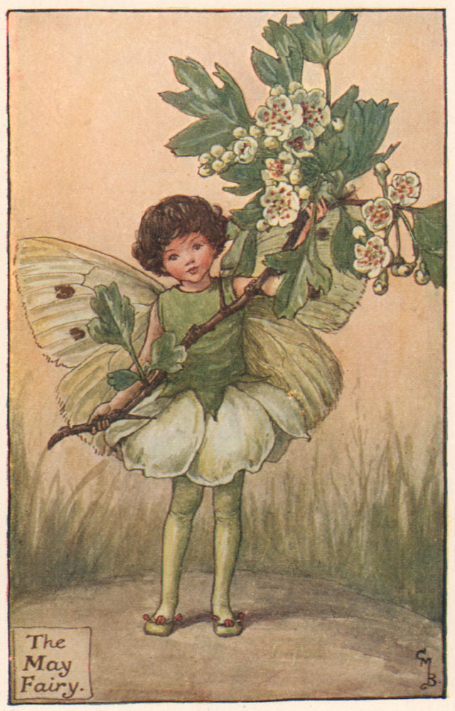 May Fairy by Cicely Mary Barker. Spring Flower Fairies c1935 old vintage print